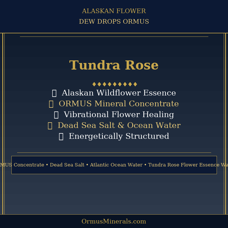 Ormus Minerals Alaskan Flower TUNDRA ROSE Dew Drops 4oz
