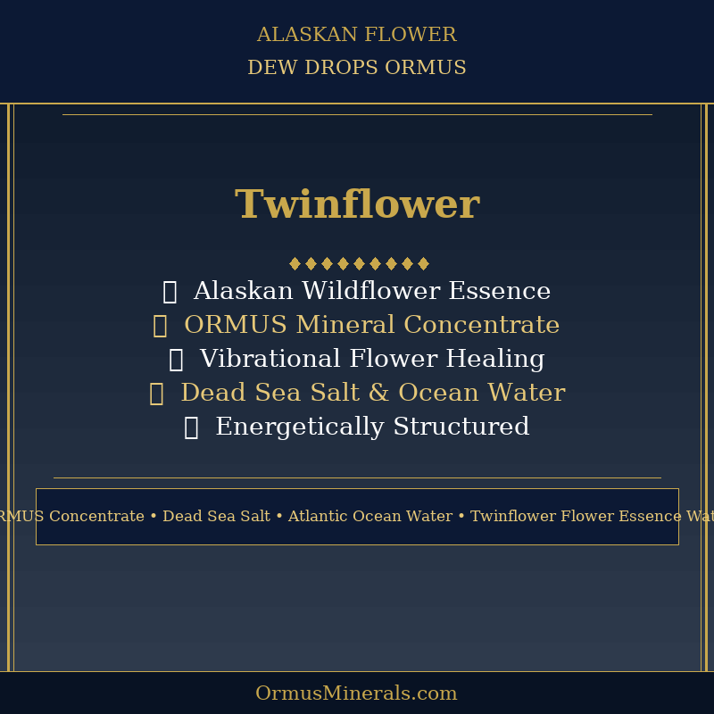 Ormus Minerals Alaskan Flower TWINFLOWER Dew Drops 8oz Extra Strength 1x