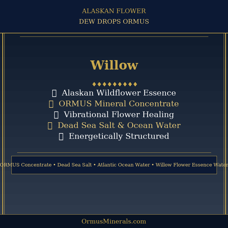 Ormus Minerals Alaskan Flower WILLOW Dew Drops 8oz Extra Strength 5x