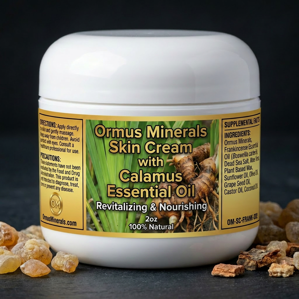 Ormus Minerals Skin Cream with Calamus Essential Oil