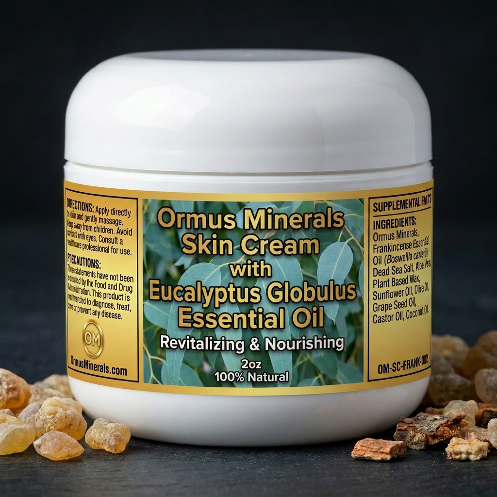 Ormus Minerals Skin Cream with Eucalyptus Globulus Essential Oil