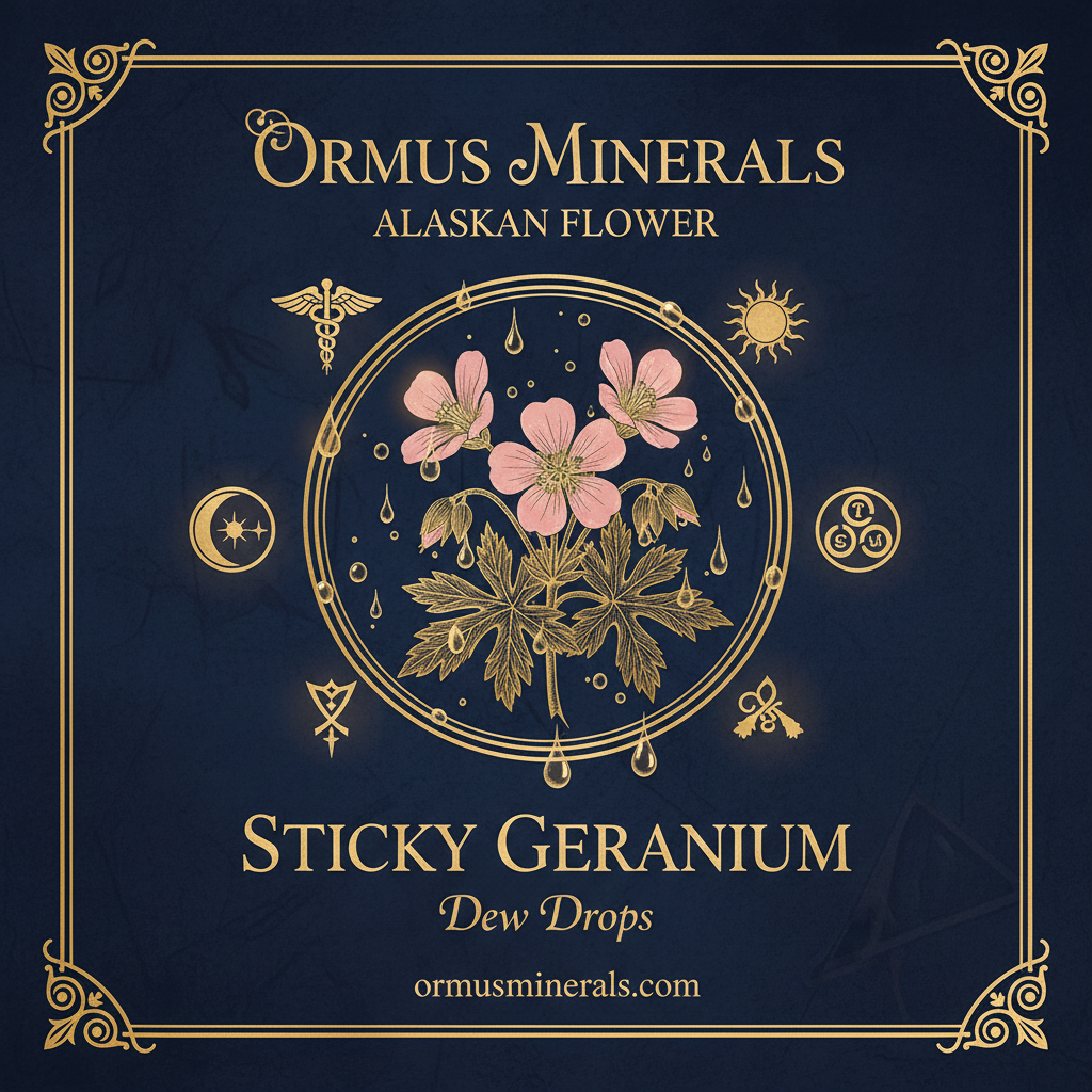 Ormus Minerals Alaskan Flower STICKY GERANIUM Dew Drops 4oz Extra Strength 3x