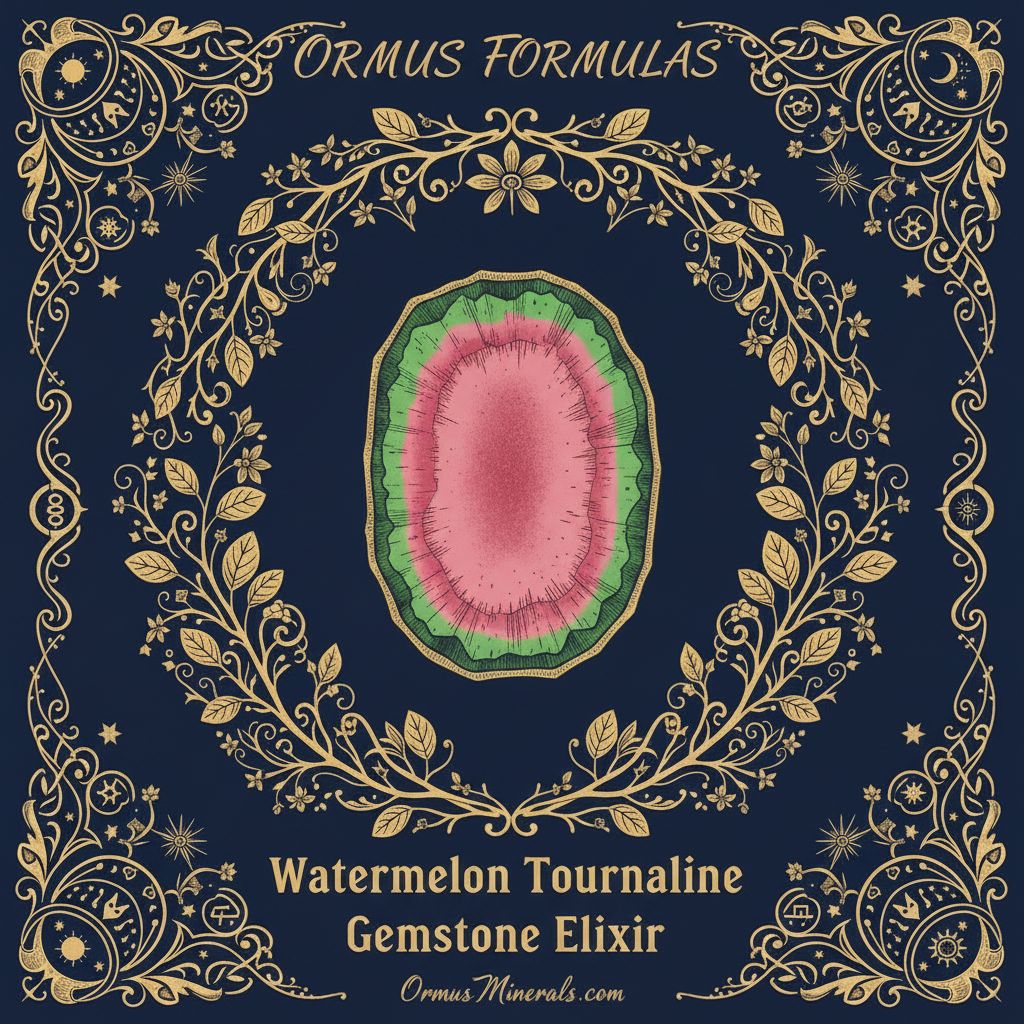 Ormus Minerals Watermelon Tourmaline Gemstone Elixir Imprinted Ormus 128oz Extra Strength 1x