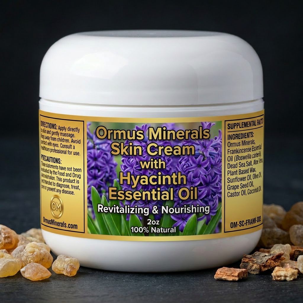 Ormus Minerals Skin Cream with Hyacinth Essential Oil