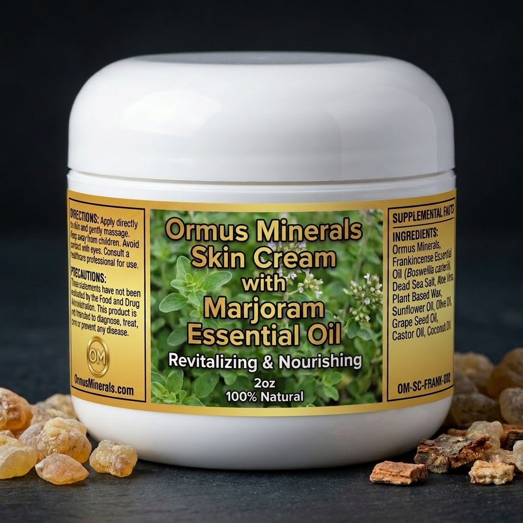 Ormus Minerals Skin Cream with Marjoram Essential Oil