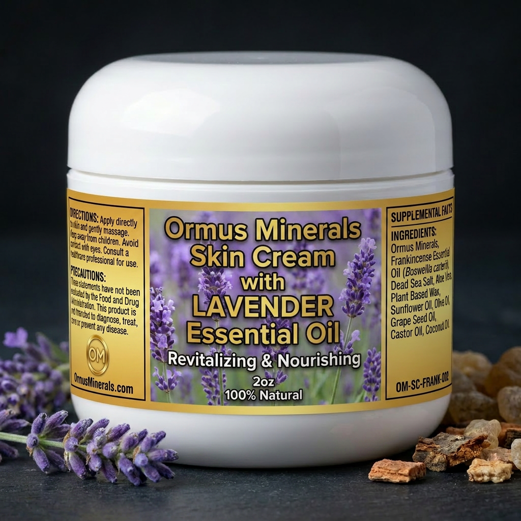Ormus Minerals Skin Cream with Lavender Essential Oil