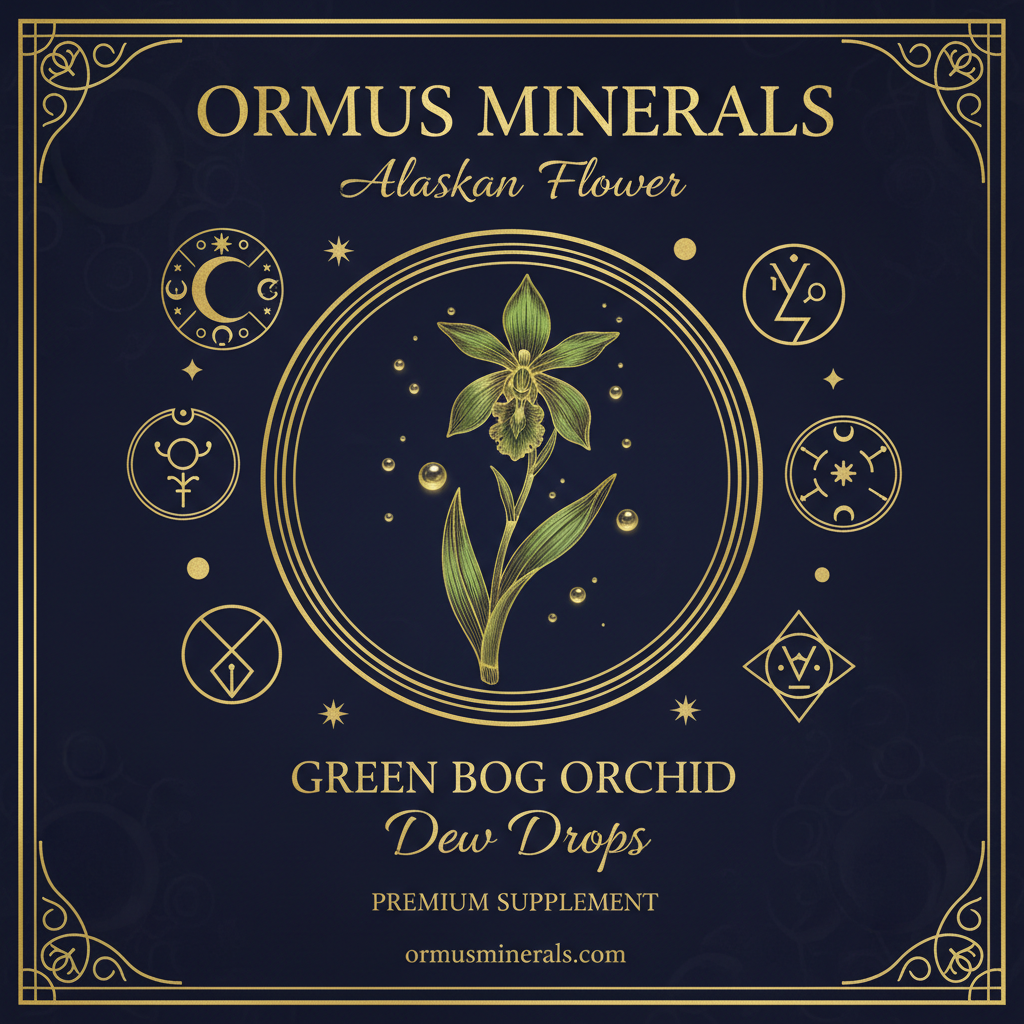 Ormus Minerals Alaskan Flower GREEN BOG ORCHID Dew Drops 4oz Extra Strength 3x