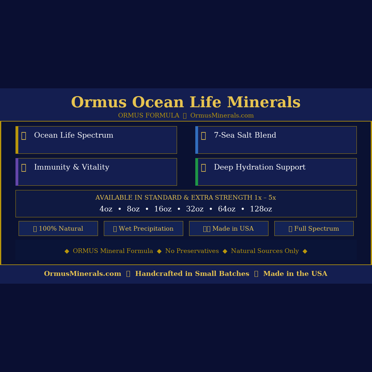 Ormus Ocean Life Minerals Ormus 16oz Standard