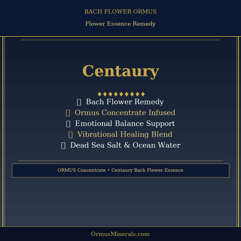 Bach Flower Centaury Dew Drops Ormus