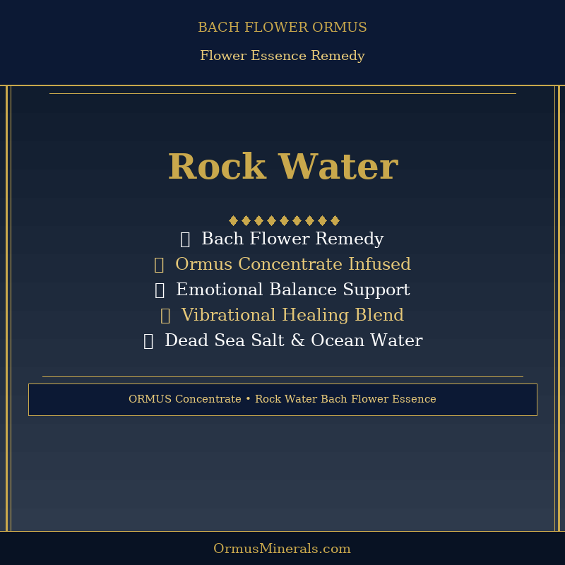 Bach Flower Rock Water Dew Drops Ormus