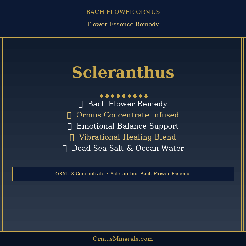 Bach Flower Scleranthus Dew Drops Ormus