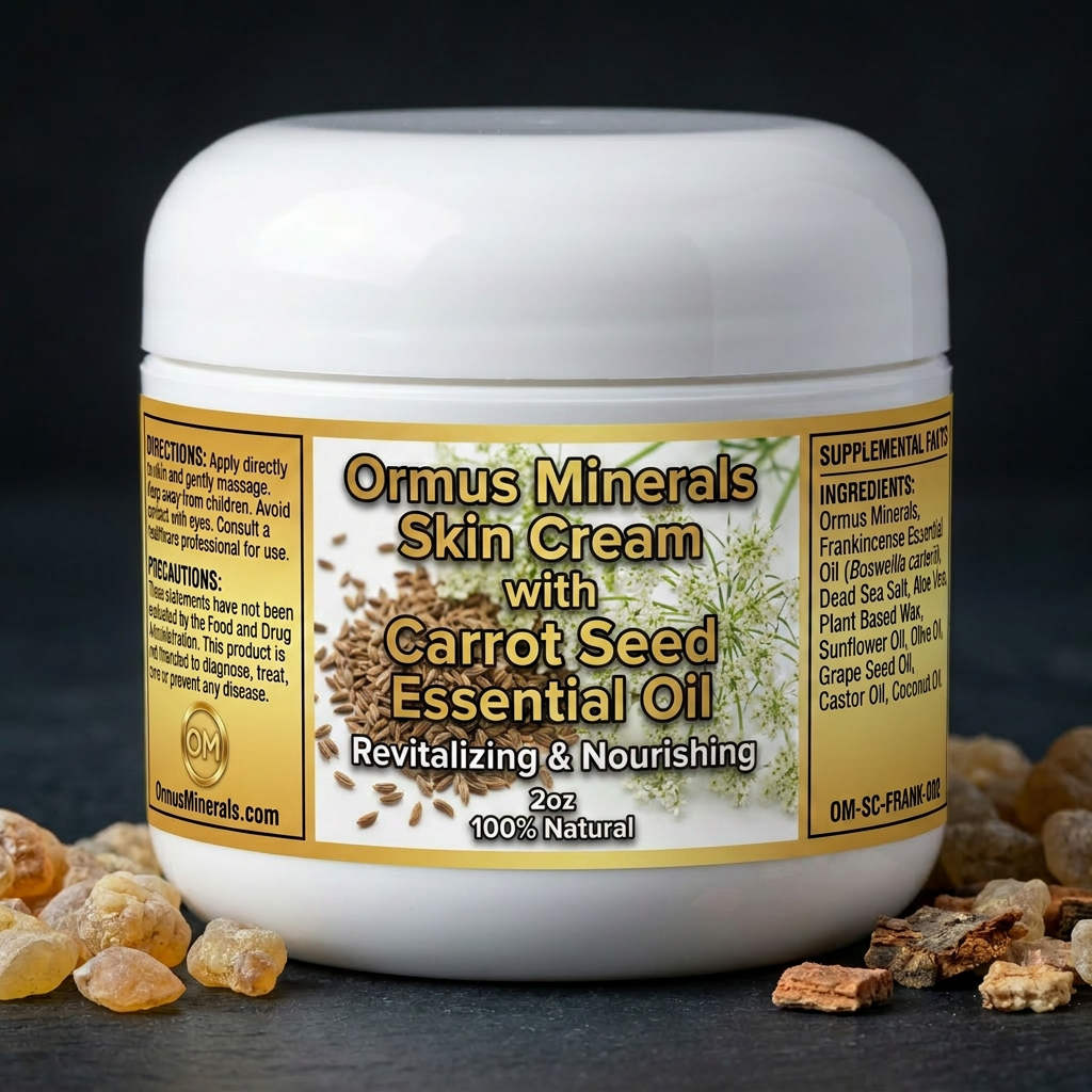 Ormus Minerals Skin Cream with Carrot Seed Essential Oil