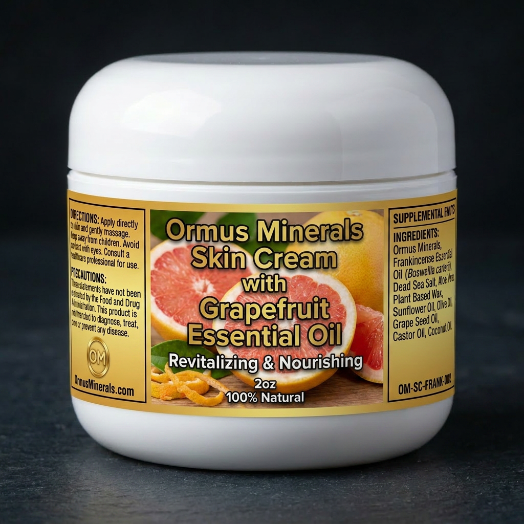Ormus Minerals Skin Cream with Grapefruit Essential Oil