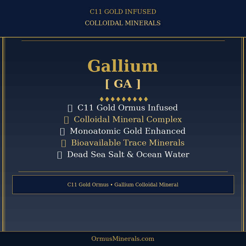 Ormus C11 Colloidal Gallium 32oz Extra Strength 1x
