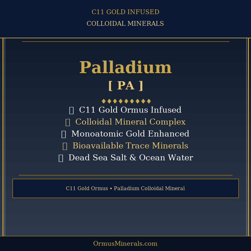 Ormus C11 Colloidal Palladium 16oz Extra Strength 5x