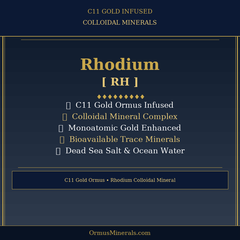 Ormus C11 Colloidal Rhodium 32oz Extra Strength 2x