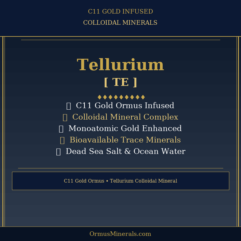 Ormus C11 Colloidal Tellurium 32oz Extra Strength 3x