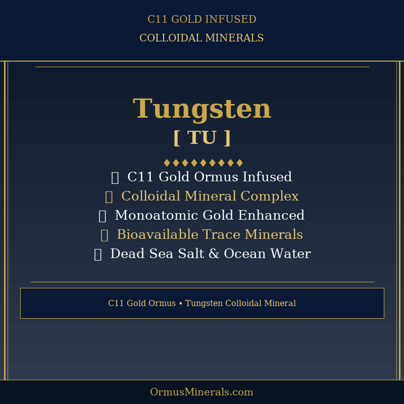 Ormus C11 Colloidal Tungsten 16oz Extra Strength 5x