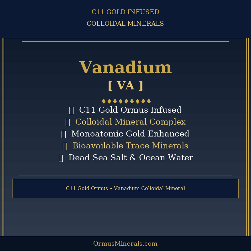 Ormus C11 Colloidal Vanadium 32oz Extra Strength 4x