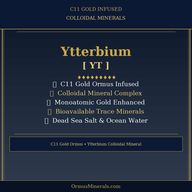 Ormus C11 Colloidal Ytterbium 8oz Extra Strength 3x