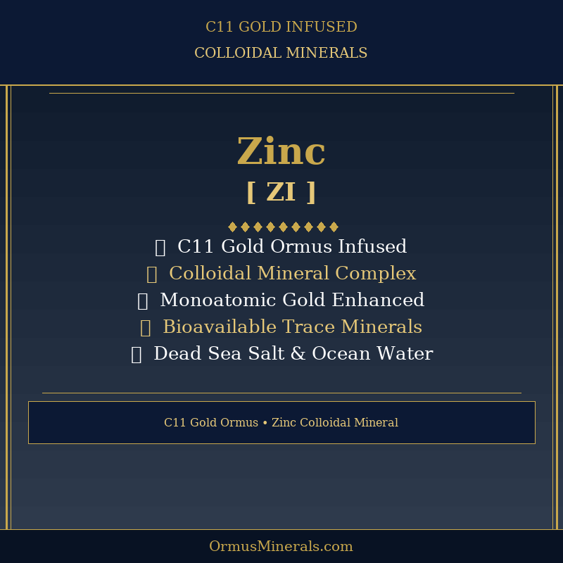 Ormus C11 Colloidal Zinc 16oz Extra Strength 4x