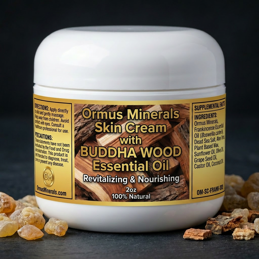 Ormus Minerals Skin Cream with Buddha Wood Essential Oil