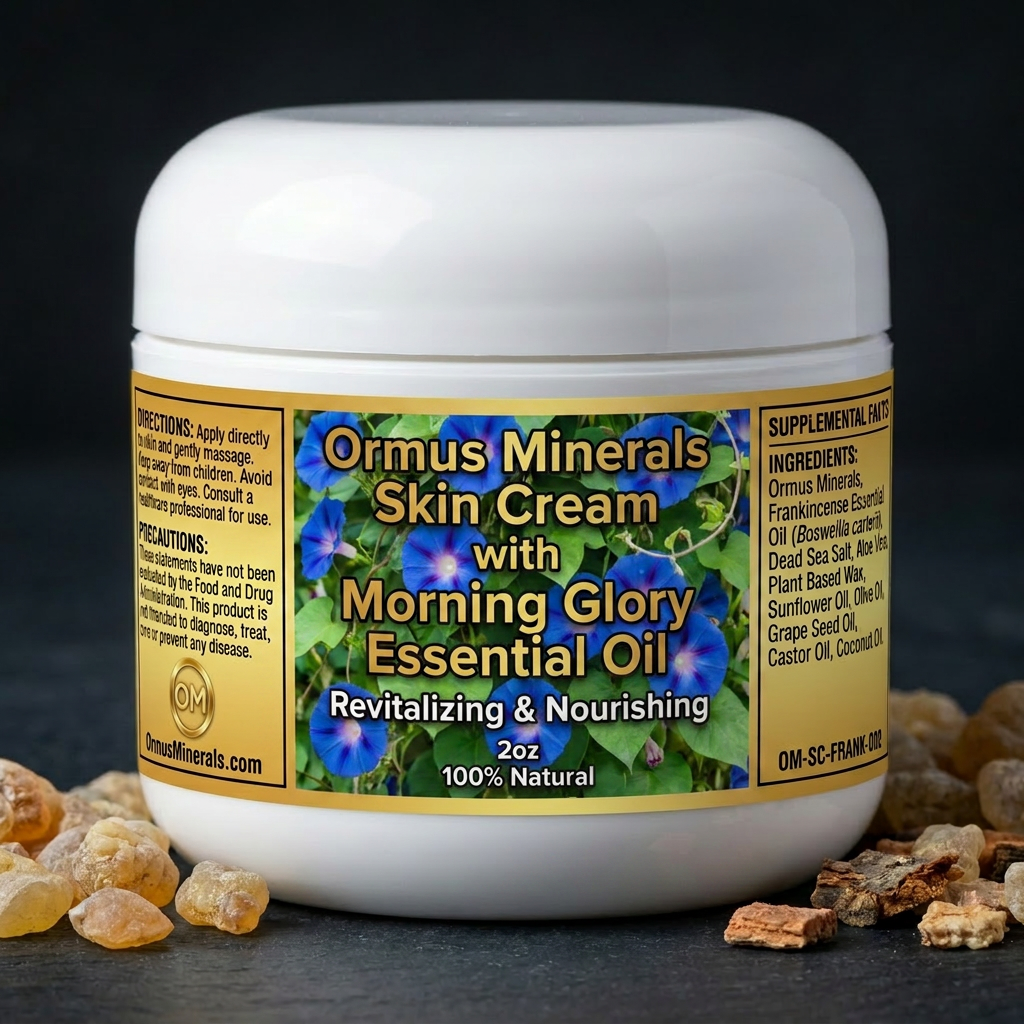 Ormus Minerals Skin Cream with Morning Glory Essential Oil