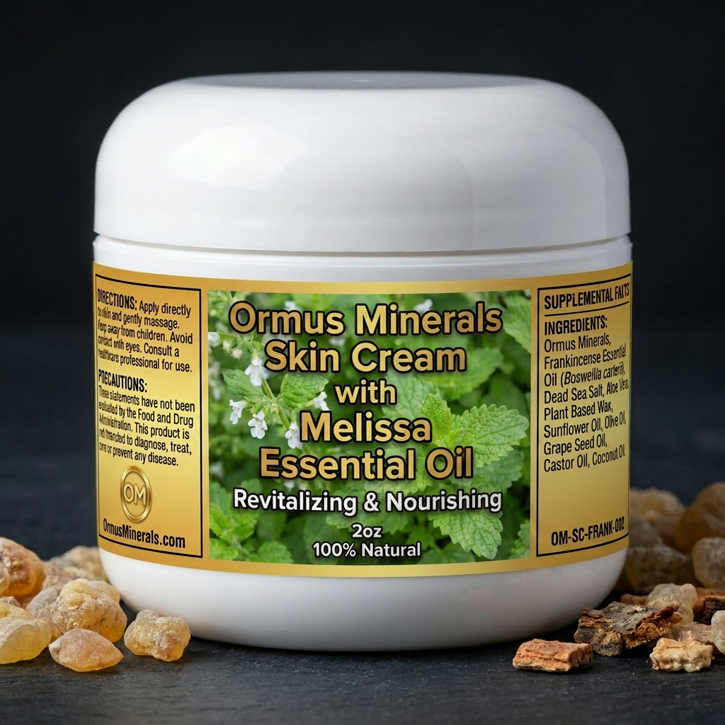 Ormus Minerals Skin Cream with Melissa Essential Oil