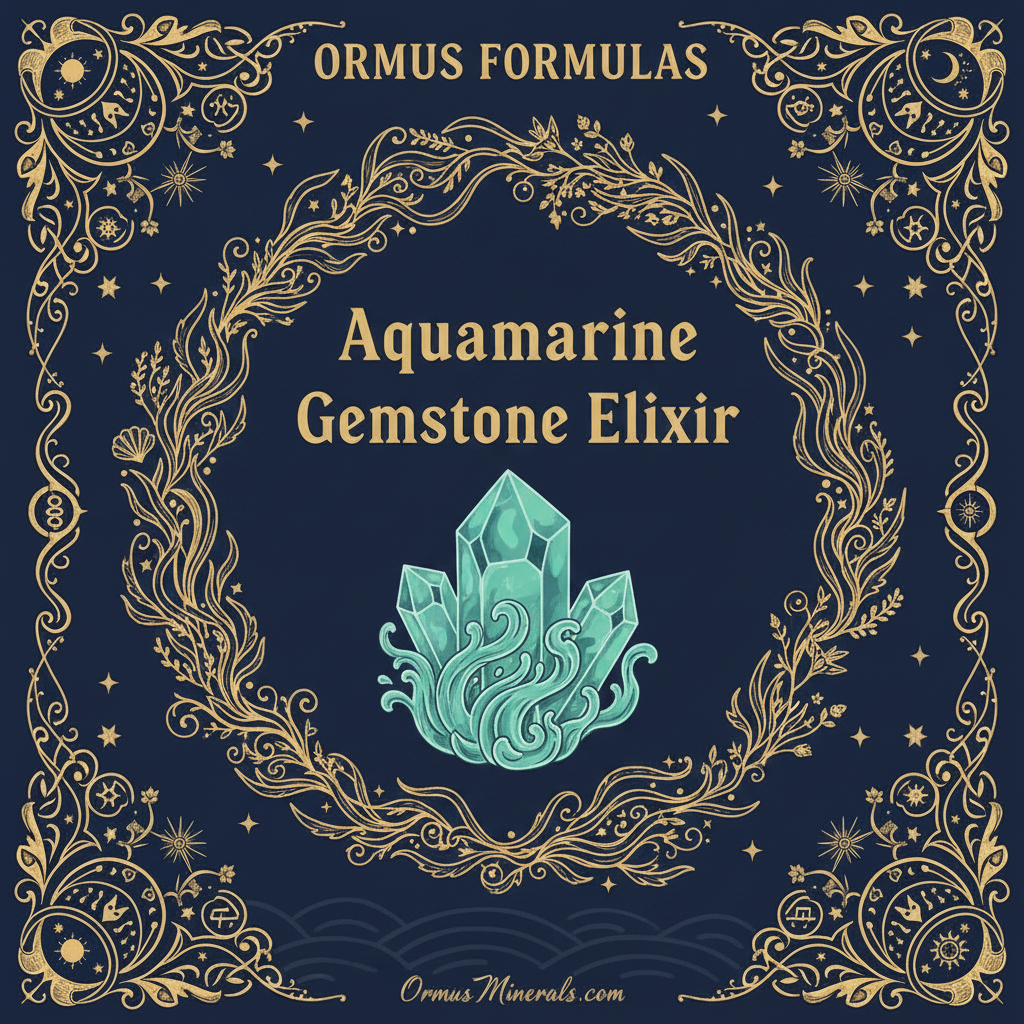 Ormus Minerals Aquamarine Gemstone Elixir Imprinted Ormus 128oz Extra Strength 2x