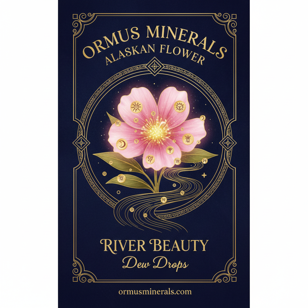 Ormus Minerals Alaskan Flower RIVER BEAUTY Dew Drops 8oz Extra Strength 3x