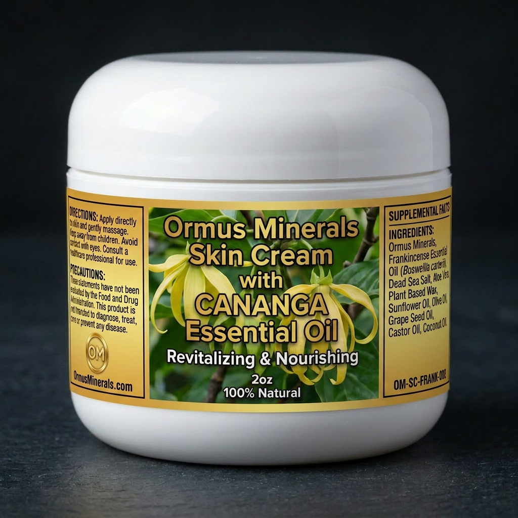 Ormus Minerals Skin Cream with Cananga Essential Oil