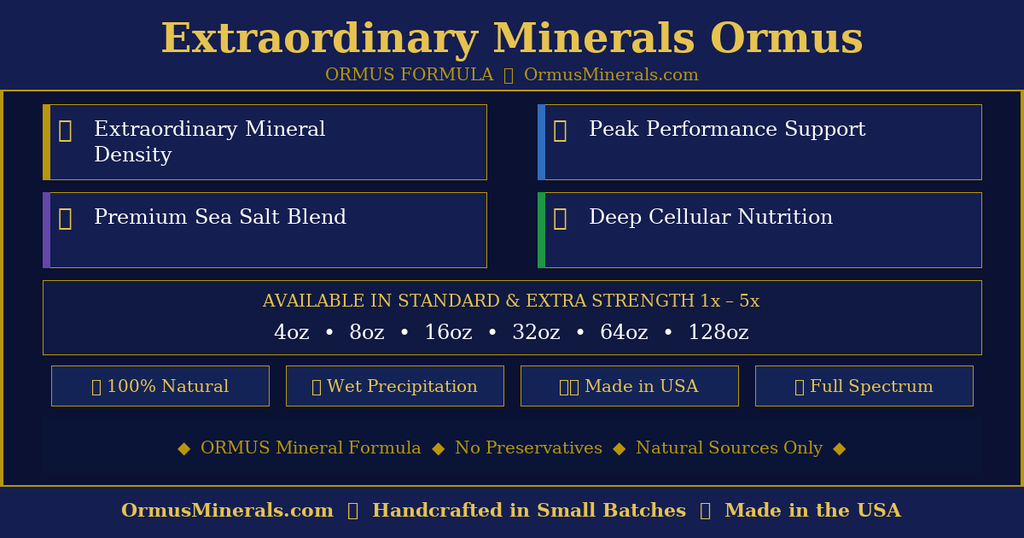 Extraordinary Minerals Ormus Ormus 128oz Standard