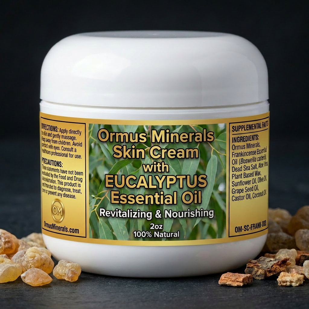 Ormus Minerals Skin Cream with Eucalyptus Essential Oil