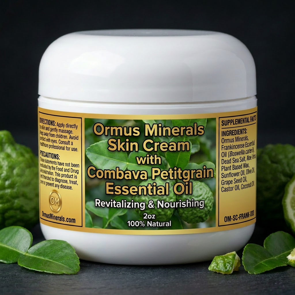 Ormus Minerals Skin Cream with Combava Petitgrain Essential Oil