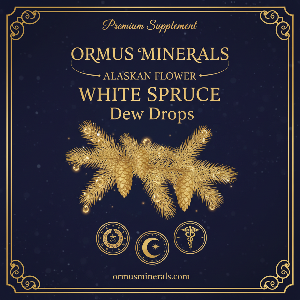 Ormus Minerals Alaskan Flower WHITE SPRUCE Dew Drops 8oz