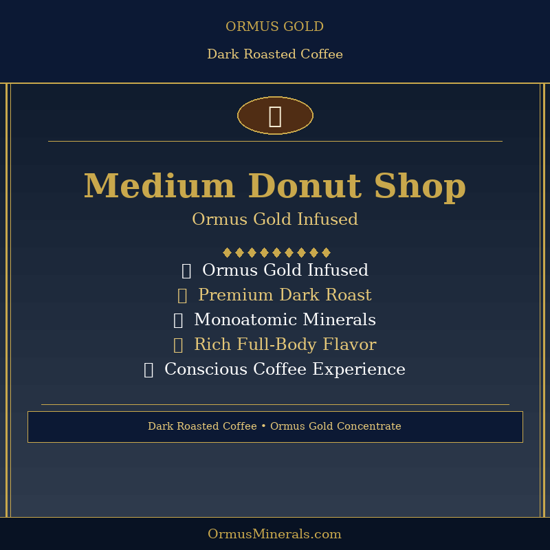 Ormus Gold Coffee Medium Ethiopian Natural