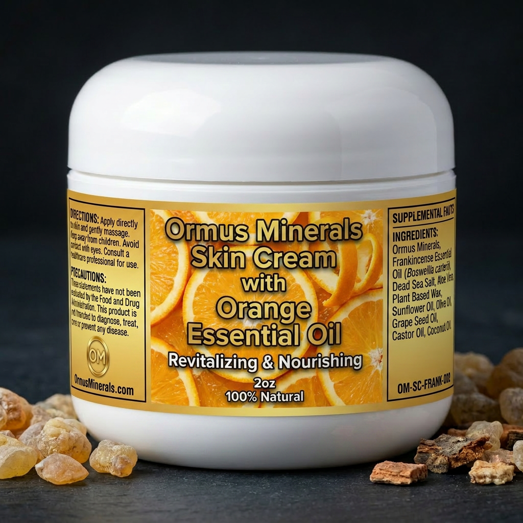 Ormus Minerals Skin Cream with Orange Essential Oil