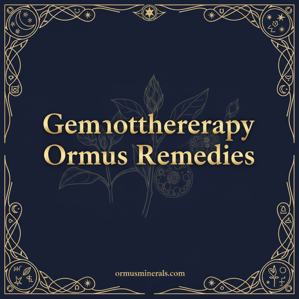 Gemmotherapy Ormus Remedies collection banner