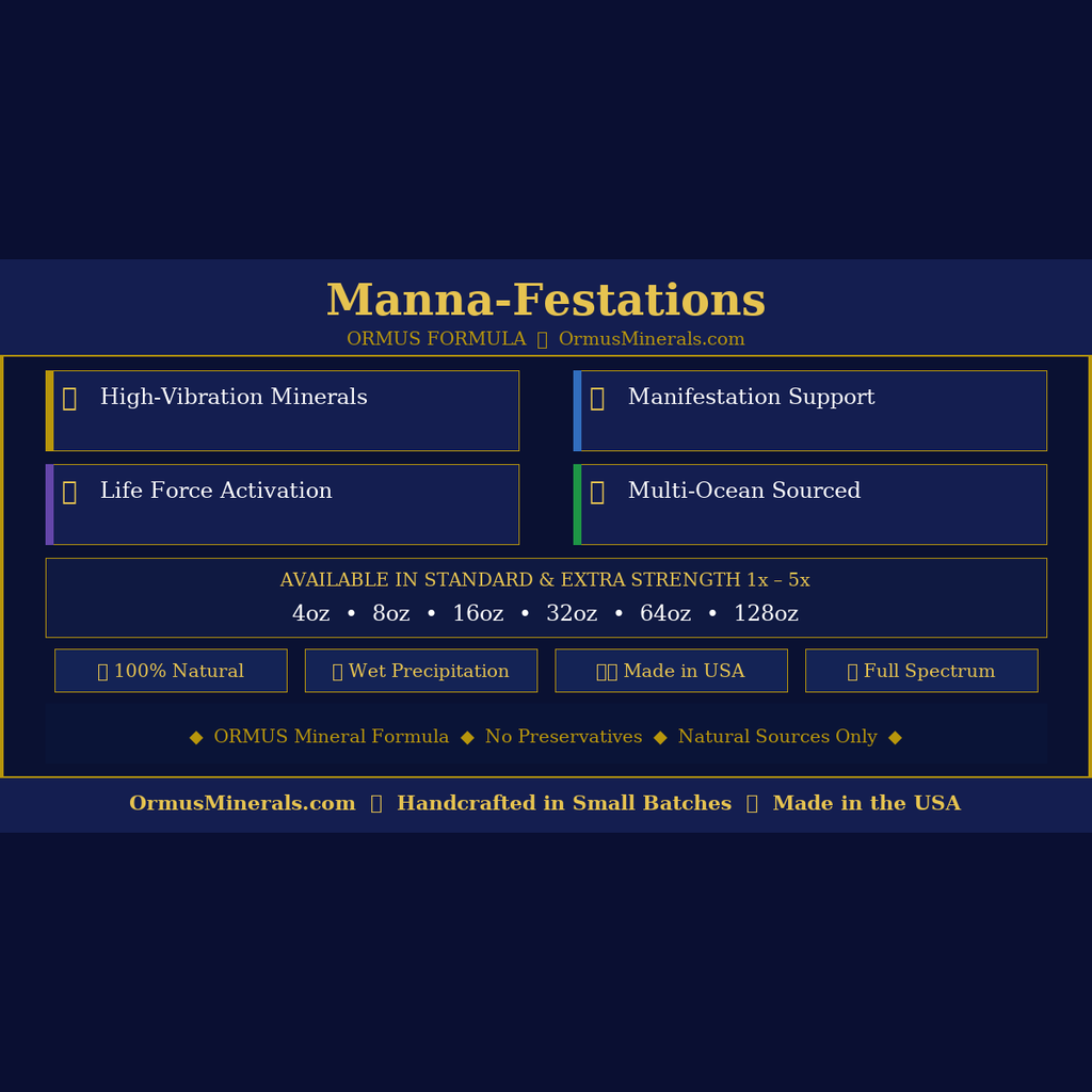 Ormus Formula Manna Festations 8oz