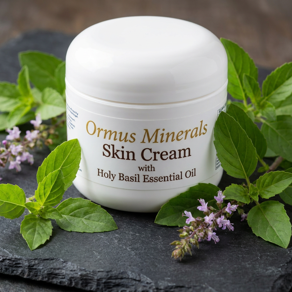 Ormus Minerals Skin Cream with Holy Basil Essential Oil