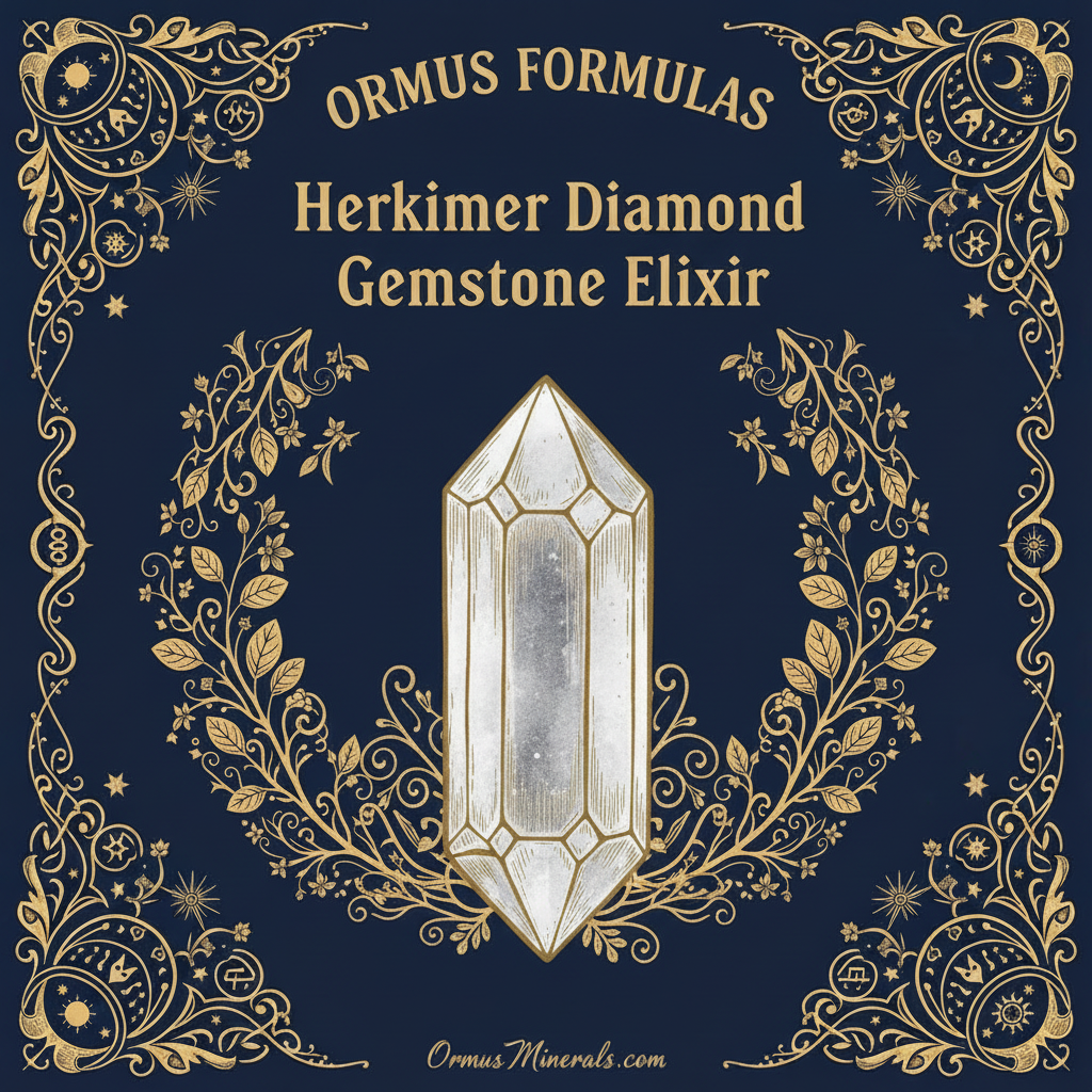 Ormus Minerals Herkimer Diamond Gemstone Elixir Imprinted Ormus 8oz Extra Strength 1x