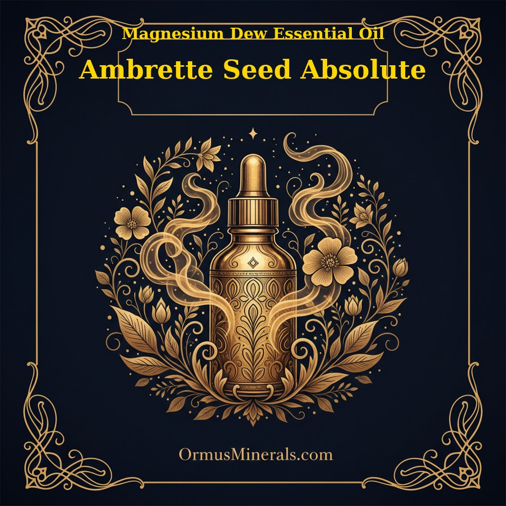 Ormus Magnesium Dew with Ambrette Seed Absolute Essential Oil 4oz