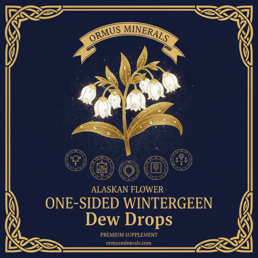 Alaskan Flower ONE-SIDED WINTERGREEN Ormus Dew Drops 8oz Extra Strength 2x