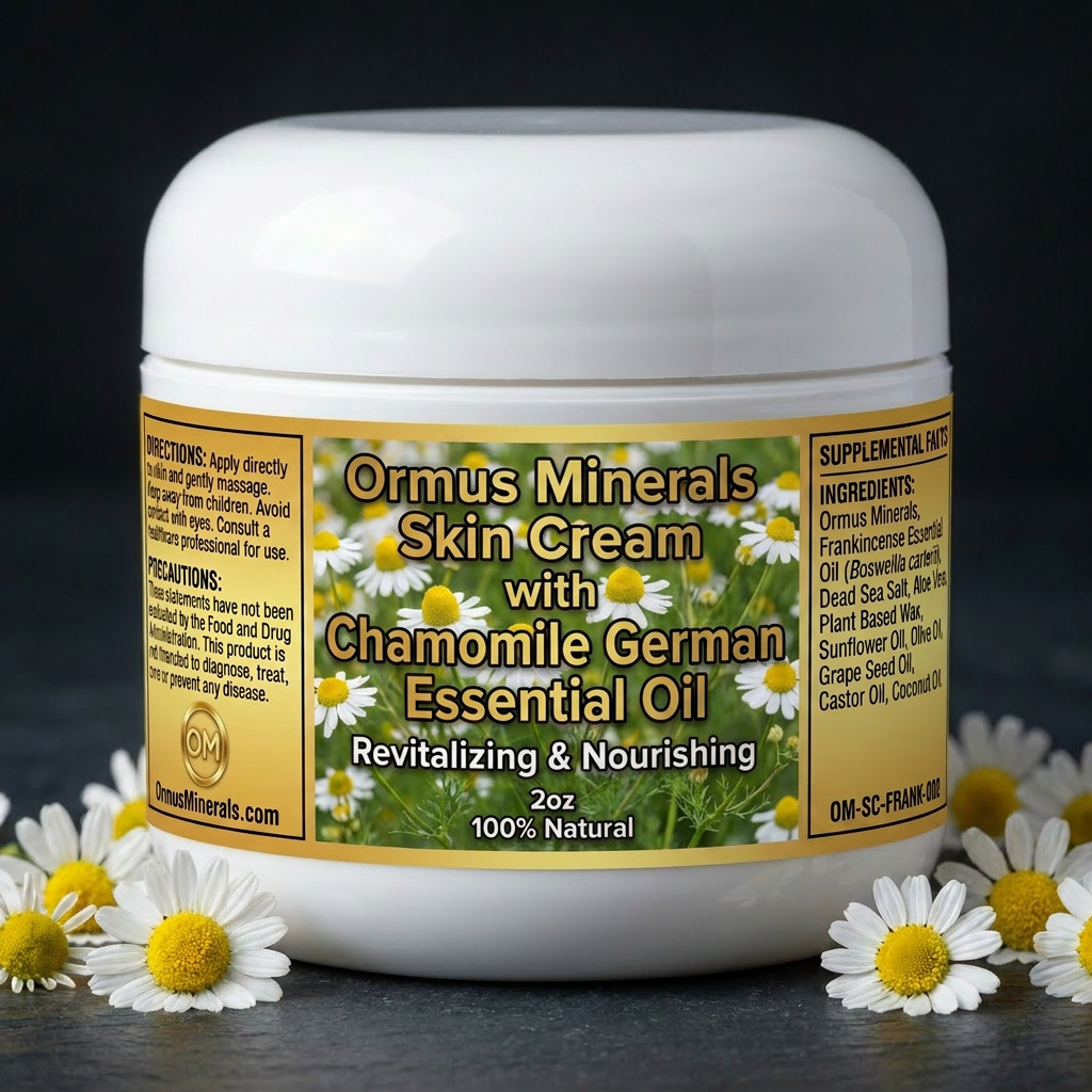 Ormus Minerals Skin Cream with Chamomile German Essential Oil