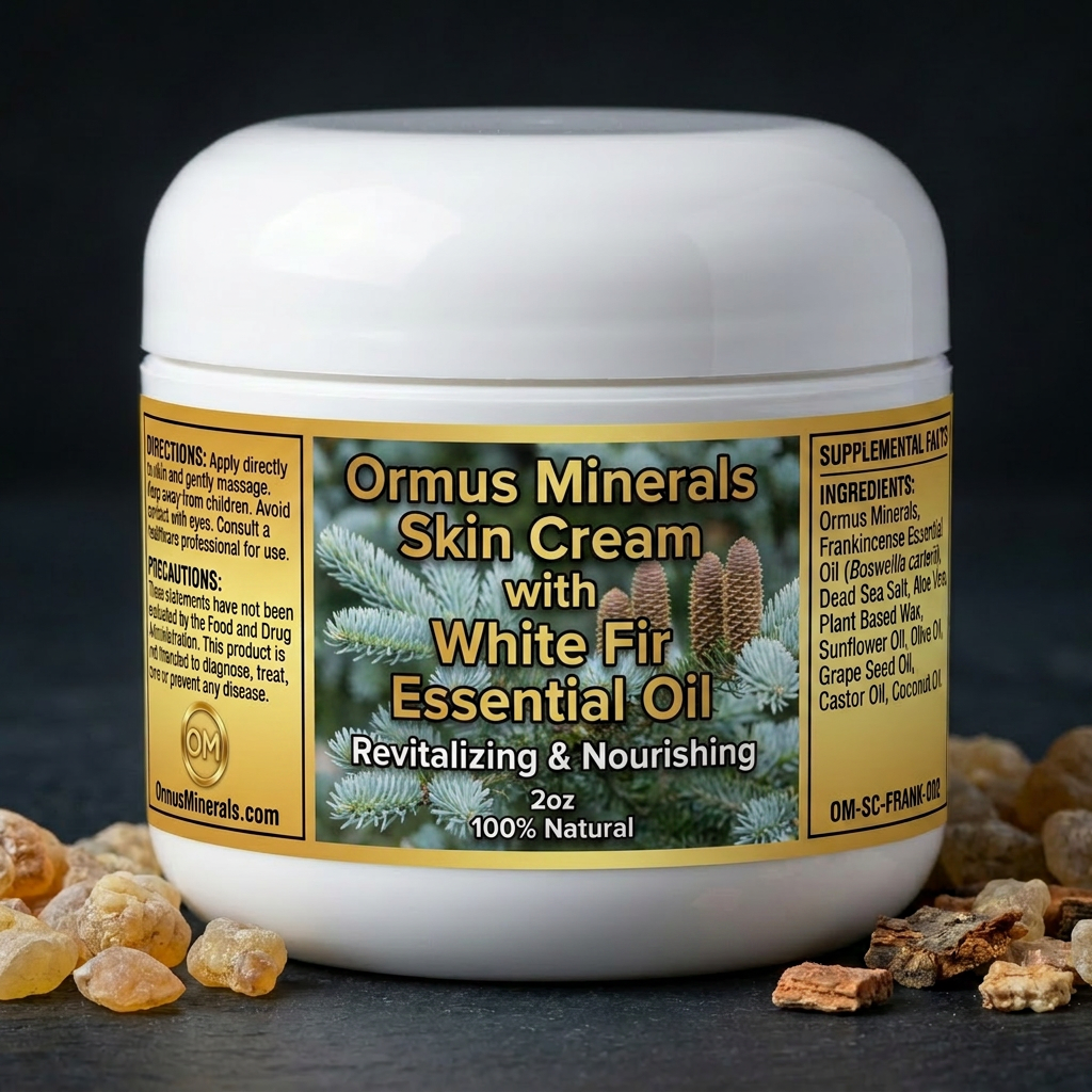 Ormus Minerals Skin Cream with White Fir Essential Oil