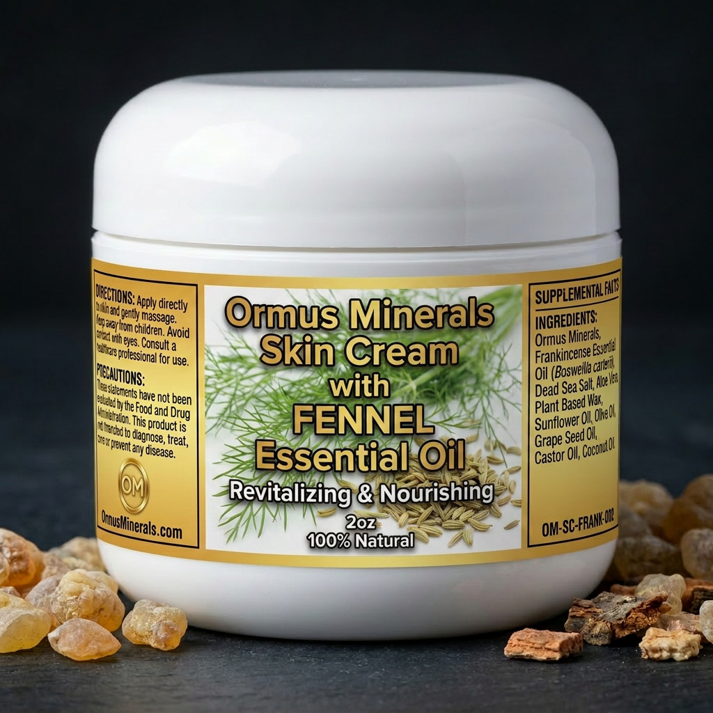 Ormus Minerals Skin Cream with Fennel Essential Oil