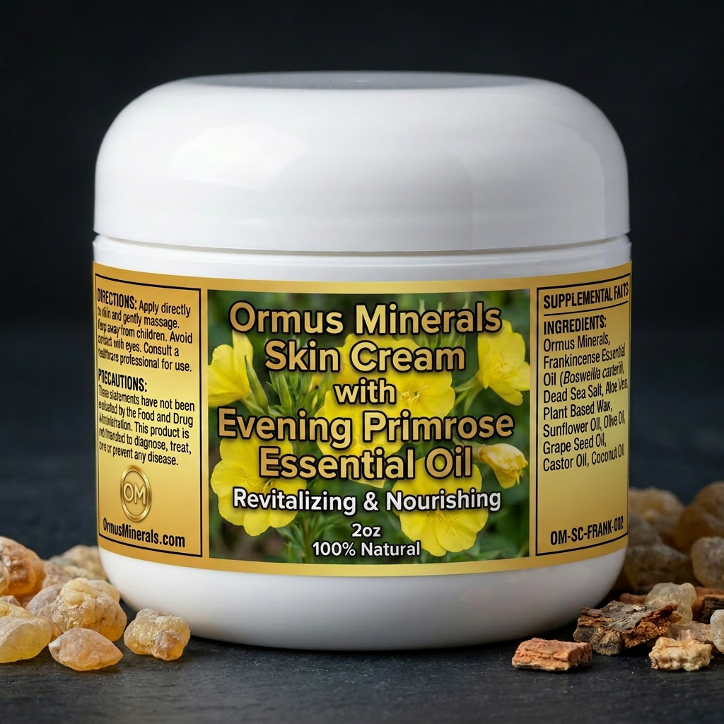 Ormus Minerals Skin Cream with Evening Primrose Essential Oil