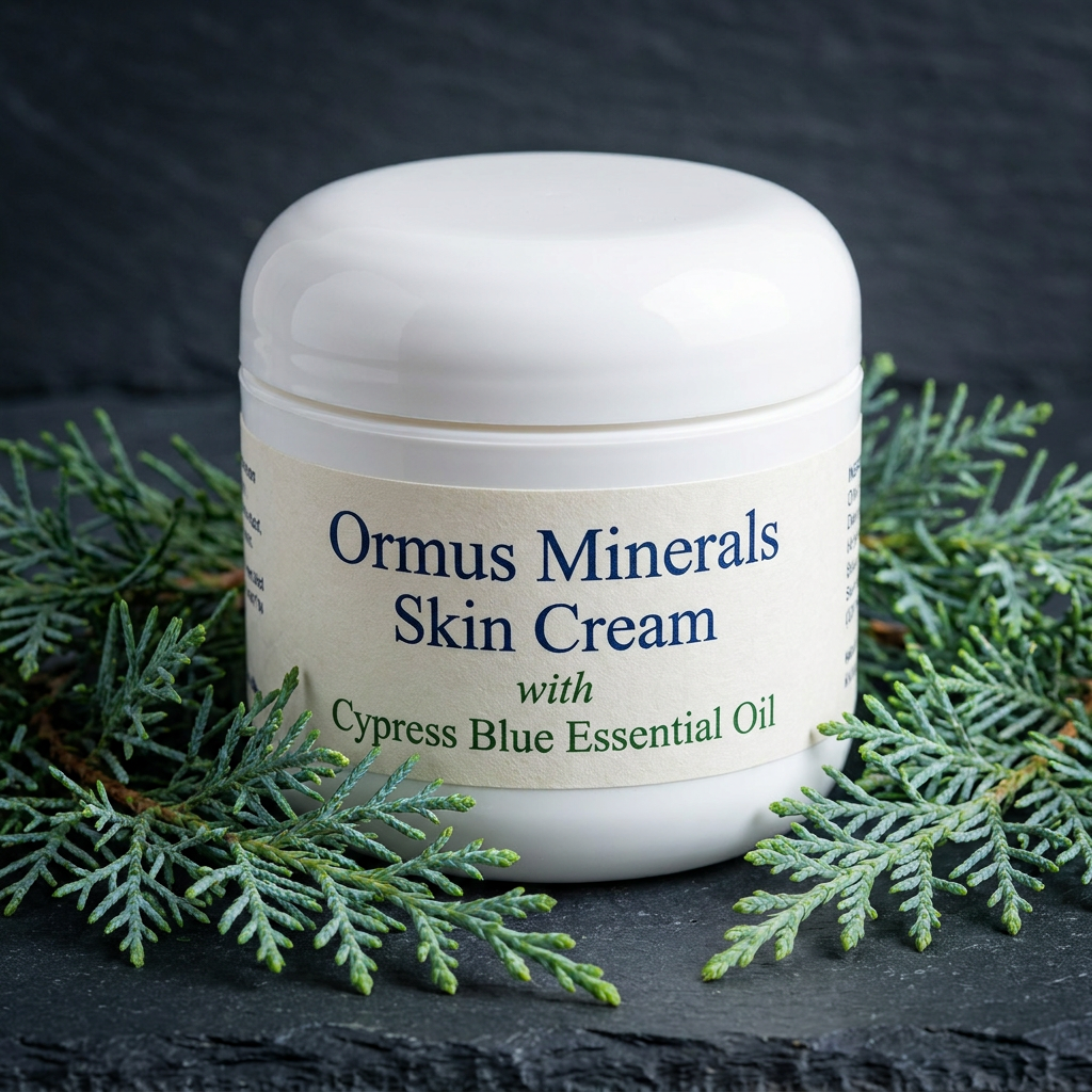 Ormus Minerals Skin Cream with Cypress Blue Essential Oil