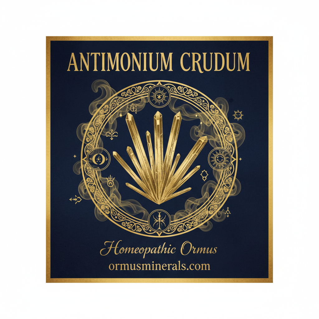Ormus Minerals Homeopathic ANTIMONIUM CRUDUM - SULPHIDE OF ANTIMONY 32oz