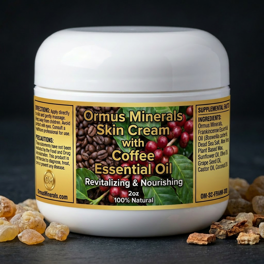 Ormus Minerals Skin Cream with Coffee Essential Oil